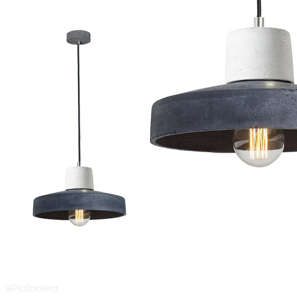 Двоколірний бетонний світильник - сучасний промисловий підвісний світильник, для кухні вітальні (1xE27) (Korta 2) Лофтлайт