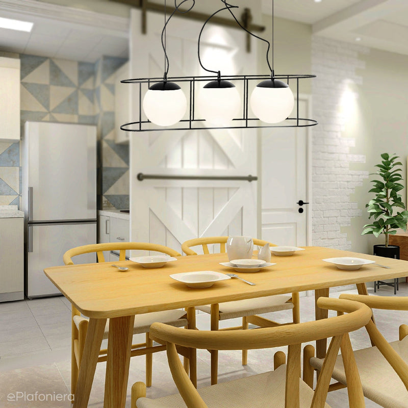Kuglo D - потрійний підвісний світильник над столом, для кухні та їдальні Ummo