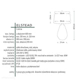 Настільна лампа Lena з сатиновим абажуром - Elstead, 60см (сливове скло, 1xE27, 1xGU10)