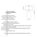 Настільна лампа Lena з сатиновим абажуром - Elstead, 60 см (сливове скло, 1xE27, 1xGU10)