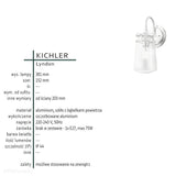 Ліхтар Ліндон, настінний світильник з бульбашковим склом - Kichler (алюміній, 15 см)