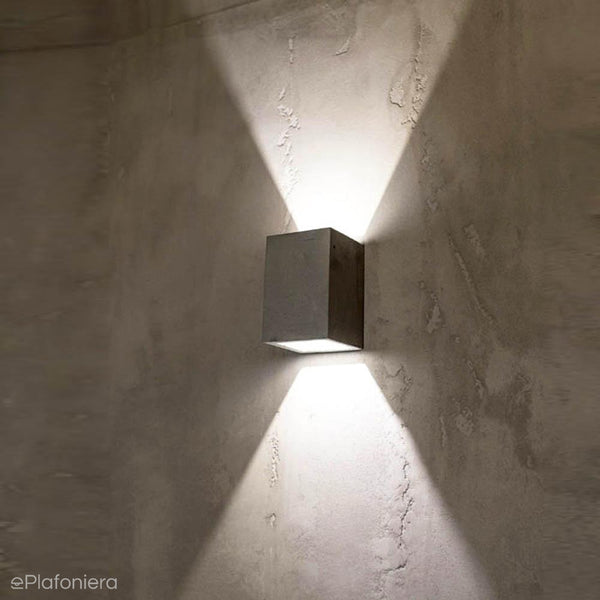 Бетонний бра - настінний світильник для вітальні, спальні, кухні (LED 2x8W) (Orto Mini) Loftlight