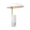 Мадемуазель | Біла скандинавська настільна лампа з мармуровою основою | Дизайн для людей