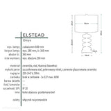 Світильник стоячий 60см - настільний (червона порцеляна) для вітальні, спальні, кабінету (1xE27) Elstead (Онікс)