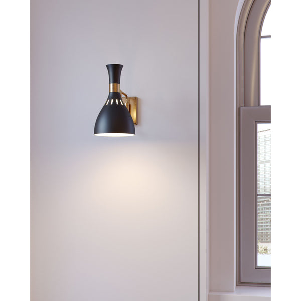Чорний металевий настінний світильник для вітальні спальні, 1xE27 Feiss (Joan)