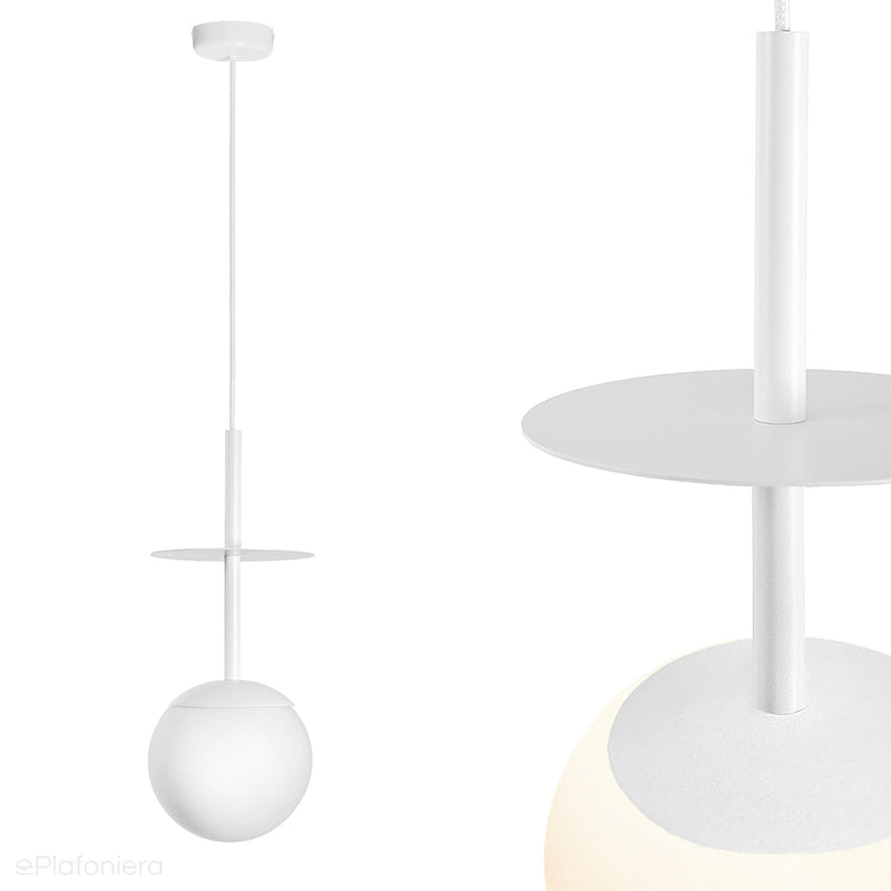 Біла куля підвісна лампа для вітальні, спальні та кухні Plaat A Ummo