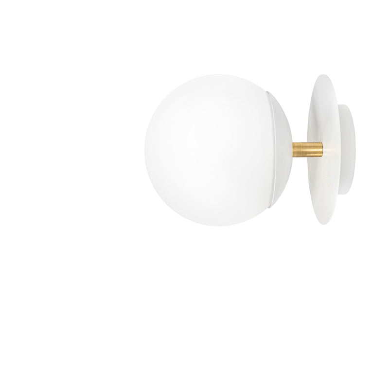 Білий настінний світильник з латунню Plaat C - настінний світильник для вітальні, спальні, кухні, ванної Ummo