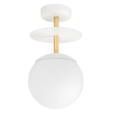 Premium - стельовий світильник з білої латуні Plaat B - стельовий світильник для вітальні, кухні та спальні Ummo