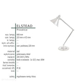 Настільна лампа зі зламаним кронштейном Прованс - Elstead (1xE27, полірований нікель)