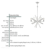 Люстра Carnegie зі сріблом - Quoizel (65см, 6xE27)