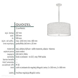 Декоративний підвісний світильник (56см) для вітальні, спальні, їдальні (4xE27) Quoizel (Confetti)