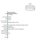 Декоративний стельовий світильник (43см) стельовий світильник для вітальні, спальні, їдальні (3xE27) Quoizel (Confetti)