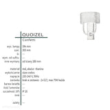 Декоративний настінний світильник для спальні вітальні (2xE27) Quoizel (Confetti)