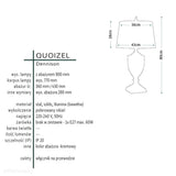 Класична нікелева настільна лампа Dennison - Quoizel