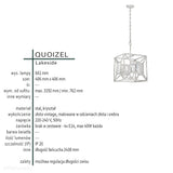 Lakeside - підвісний світильник з кристалами в палацовому стилі (Quoizel)