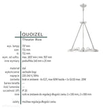 Підвісний світильник - на колесі (коричневий) Люстра для вітальні, спальні, кухні (6xE27) Quoizel (Театр)