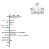 Стельовий світильник Rustic Wood - Quoizel (дерево, метал, 4xE14, 42см)