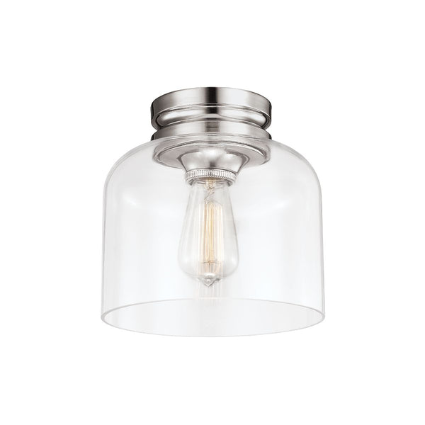 Світильник стельовий скляний 23см (нікель полірований) стельовий світильник для вітальні, спальні (1xE27) Feiss (Hounslow)