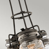 Підвісний світильник зі скляним плафоном (стара бронза) для кухні-вітальні 3xE27, Kichler (Brinley)