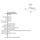 Стельовий світильник для ванної / хромований стельовий світильник Taylor - Quoizel / 42см