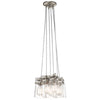 Підвісний світильник зі скляним плафоном (нікель) для кухні-вітальні 6xE27, Kichler (Brinley)