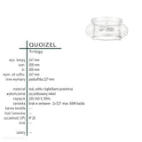 Скляний стельовий світильник - плафон 30см (нікель, 2хЕ27) для кухні, їдальні, вітальні Quoizel (Trilogy)