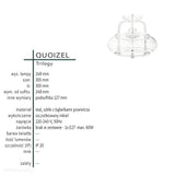 Скляний стельовий світильник Trilogy - 30 см (матовий нікель, 1xE27) - Quoizel, стельовий світильник для кухні / ванної / вітальні
