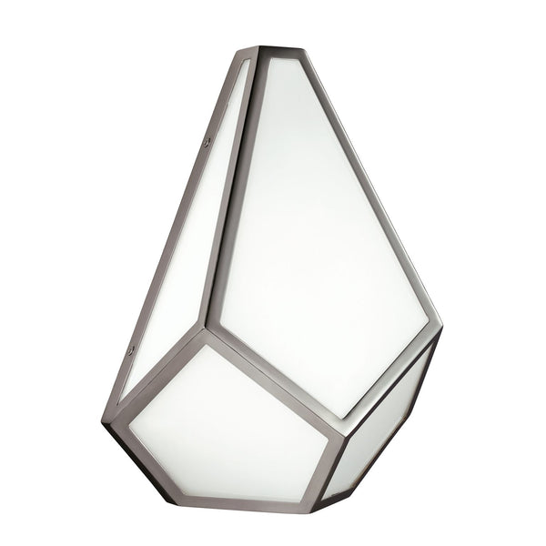Настінний світильник - діамант, висота 30см (акрил, нікель), бра для вітальні, спальні (1xE27) Feiss (Diamond)
