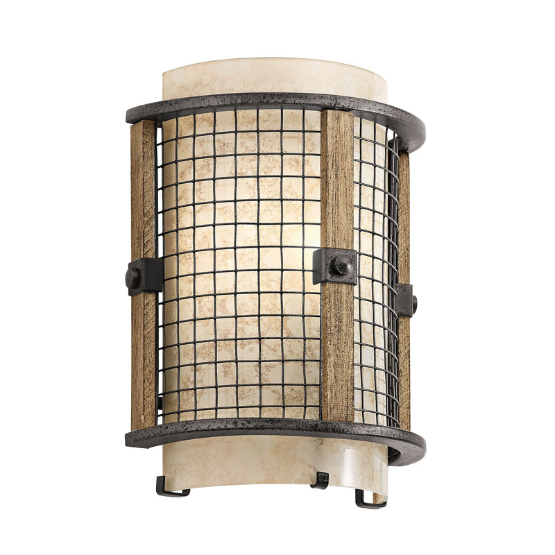 Настінний світильник, металева сітка - кований, для вітальні кухні спальні (1xE14) Kichler (Ahrendale)