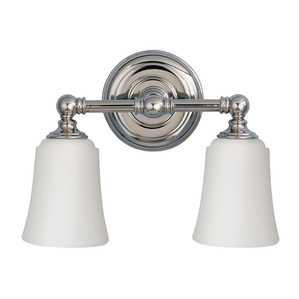 Світильник для ванної (молочне скло, хром) світильник для ванної (G9 2x4W) Feiss (Huguenot)
