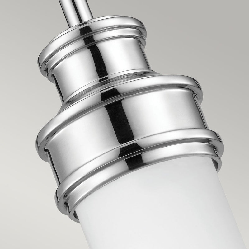 Скло - хром поліроване, світильник підвісний 74см, для ванної (G9 1x4W) Feiss (Payne)