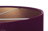 Велюровий абажур Fuchsia - фіолетовий підвісний світильник для вітальні, спальні (колекція - Стандарт, 1xE27) ручна робота