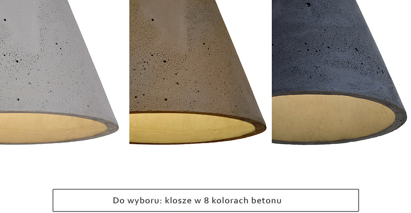 Бетонний світильник - сучасний промисловий підвісний світильник, для кухні вітальні (20см 1xE27) (Kobe 1) Лофтлайт