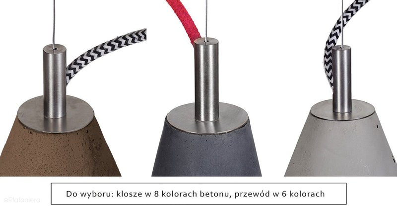 Бетонний світильник - сучасний промисловий підвісний світильник, для кухні вітальні (20см 1xE27) (Kobe 1) Лофтлайт