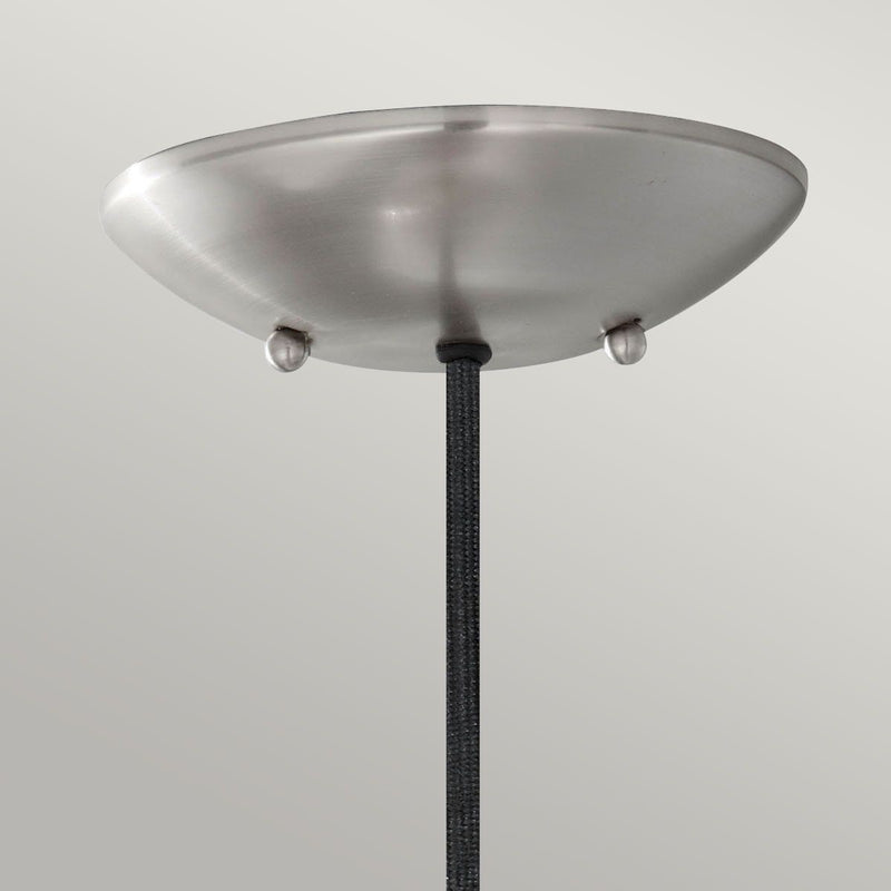 Світильник металевий 45см (матова сталь) для кухні, вітальні, їдальні (1xE27) Фейс (Бесо)