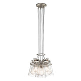 Підвісний світильник зі скляним плафоном (нікель) для кухні-вітальні 6xE27, Kichler (Brinley)