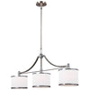 Підвісний світильник з 3 плафонами - (скло, хром, нікель) для кухні, вітальні, спальні (3xE27) Feiss (Проспект)