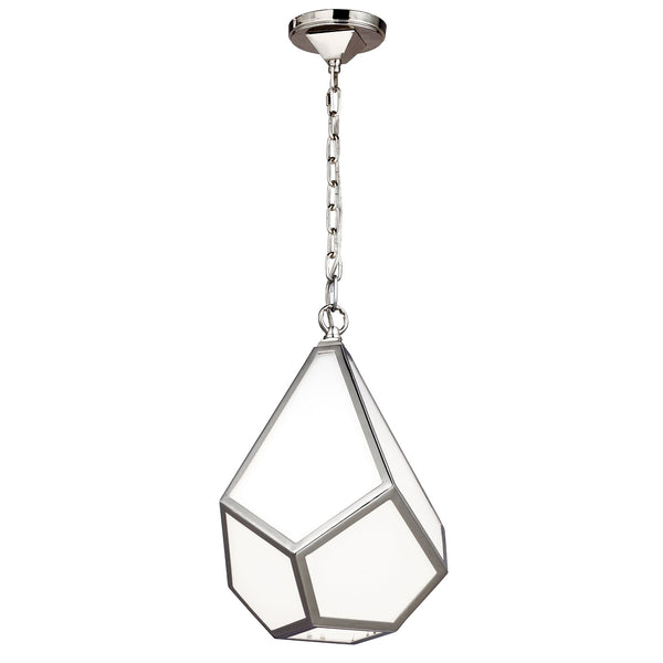 Підвісний світильник - діамант 23см (акрил, нікель) для спальні вітальні (1xE27) Feiss (Діамант)