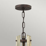 Світильник підвісний дерев'яний 76см (ржаве залізо) для вітальні, кухні, спальні (6xE14) Hinkley (Middlefield)