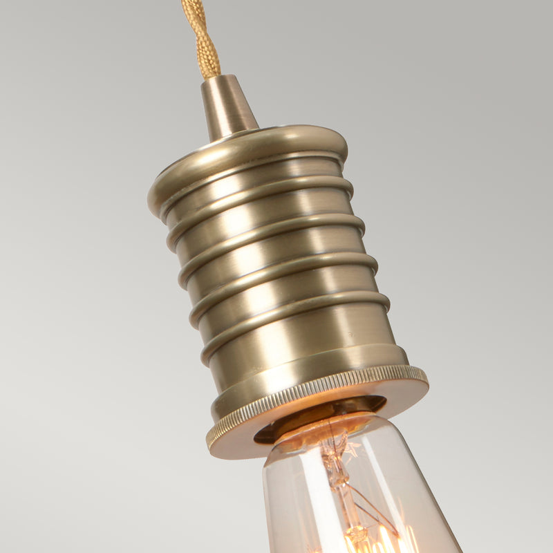 Настінний світильник латунний - підвісна лампочка Дуйя - Elstead, настінний світильник для спальні / вітальні (1xE27)