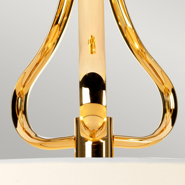 Романтичний стельовий підвісний світильник (білий, золотий) для ванної, спальні, вітальні (G9 3x4W) Elstead (Falmouth)