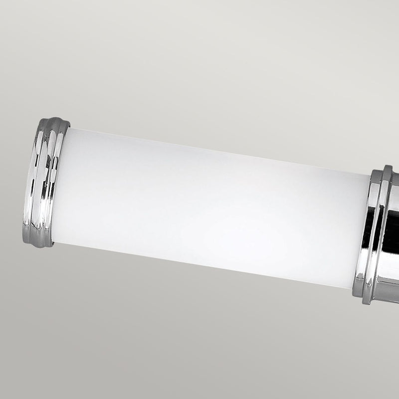 Скло - хром поліроване, настінний світильник шириною 56см, для ванної (G9 2x4W) Feiss (Payne-ORO2)