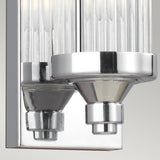 Світильник для ванної, висота 74см, скляна стінка - настінний хром (G9 4x4W) Feiss (Paulson)