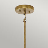 Скляна куля 38см (латунь) світильник підвісний для кухні, вітальні, спальні (3хЕ14) Кіхлер (Астра)