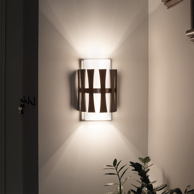 Настінний світильник Cirus з деревом каштана - Kichler, настінний світильник для вітальні / спальні / кухні (2xE14)
