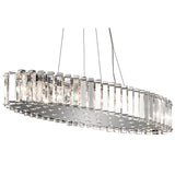 Хромований підвісний світильник - кришталь (65х19см) люстра для вітальні, кухні, спальні (G9 8х4Вт) Kichler (Crystal)