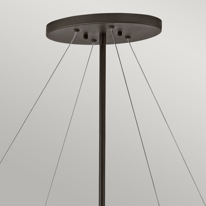 Світильник підвісний металевий чорний (прутки, намистини, 92х35см) для вітальні спальні (6хЕ14) Kichler (Piper)