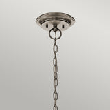 Люстра підвісна - вінтажна (олово, 66см) для вітальні, спальні, ванної кімнати (5xE27) Kichler (Waverly)