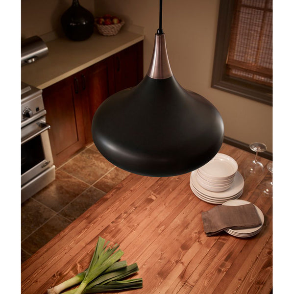 Світильник металевий 45см (темно-коричневий) для кухні, вітальні, їдальні (1xE27) Фейс (Бесо)
