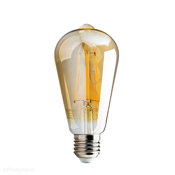 E27 Filament LED лампочка (Edison ST64, 6W=50W) (660lm, 2200K) Lumiled/LEDZARMI810